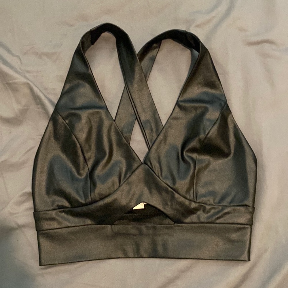 Hello Miss Black Pleather Top